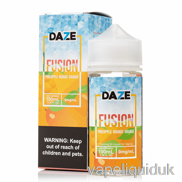 ICED Pineapple Mango Orange - 7 Daze Fusion - 100mL 0mg Vape Liquid